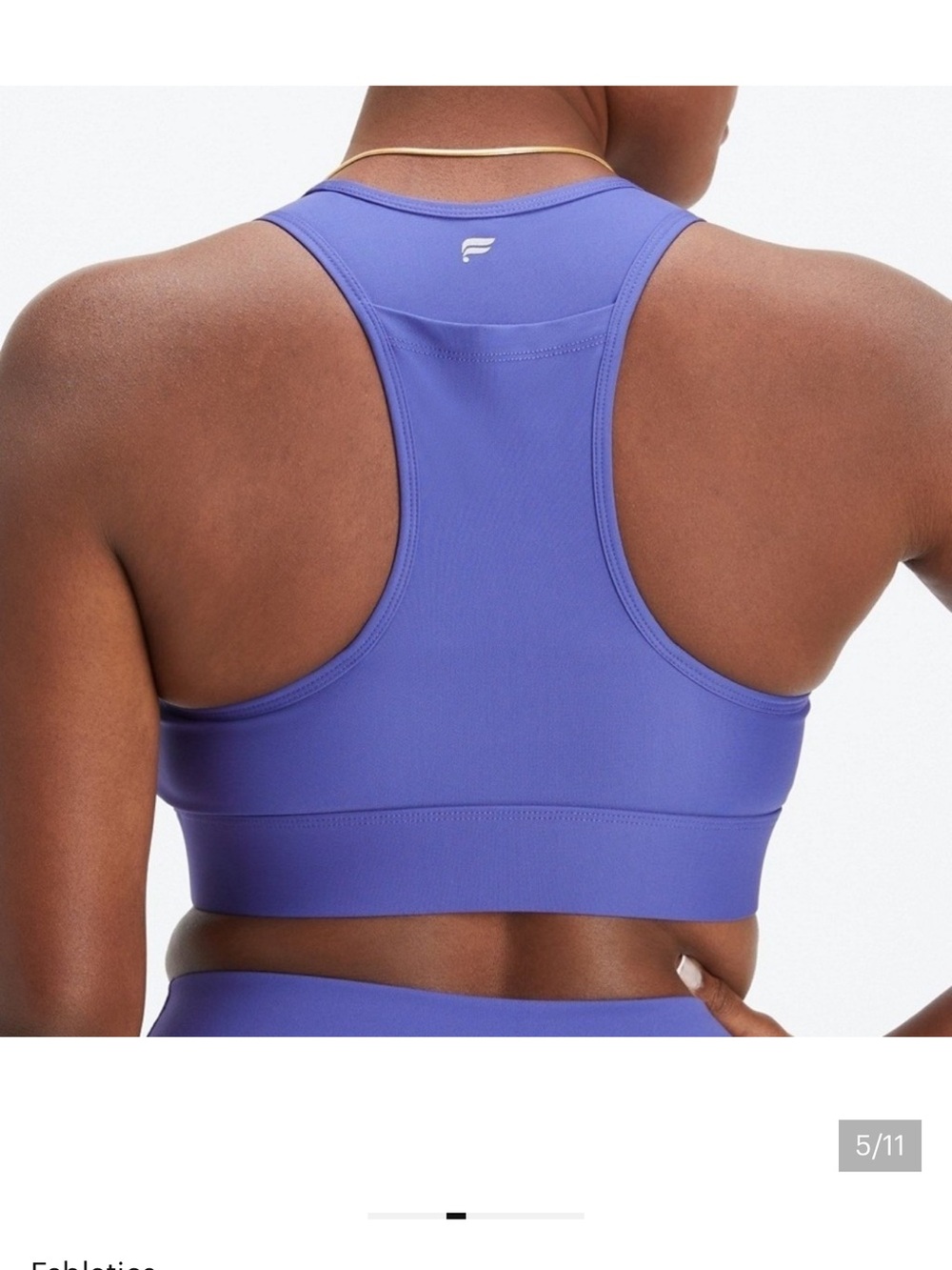 Fabletics Purple Racerback Medium-Support Sports Bra (1X) - Picture 2 of 2